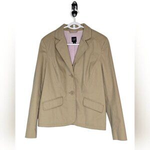 GAP Womens Preppy Old School 90s Prepschool Khaki Classic Blazer Size M